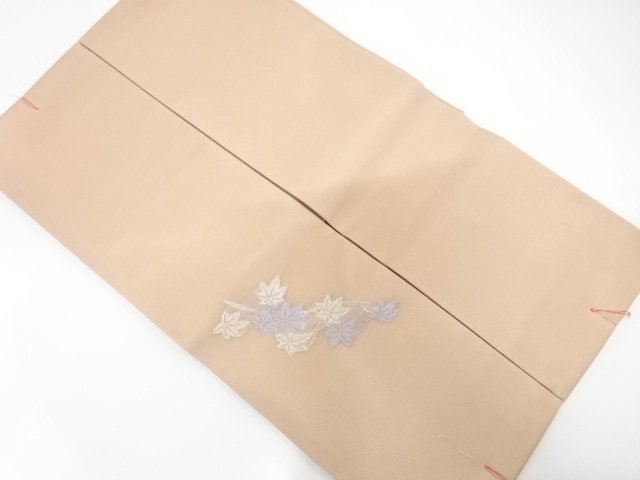  未使用品　紗　光悦垣に紅葉模様織り出し　名古屋帯